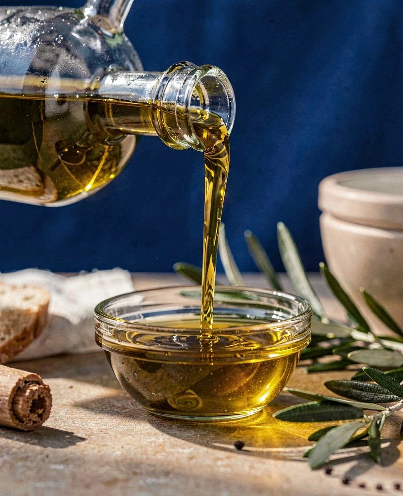 Olive oil pouring