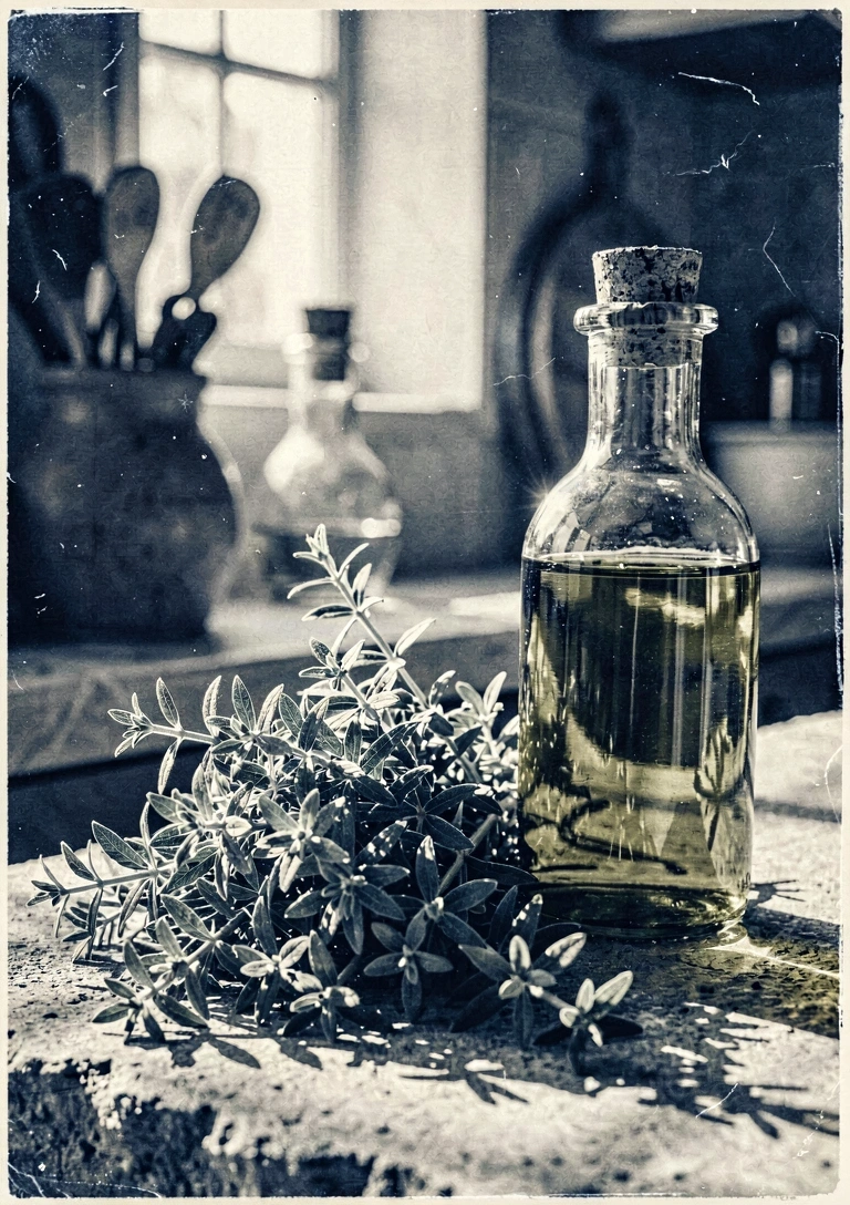 Mediterranean herbs and olive oil